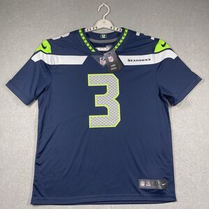 Seattle Seahawks Jersey #3 Russell Wilson Men XL Blue Nike NFL On Field 2021 NEW